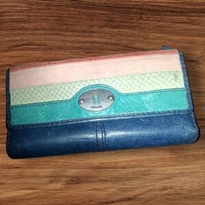 Fossil Women's Multicolor Leather Wallet